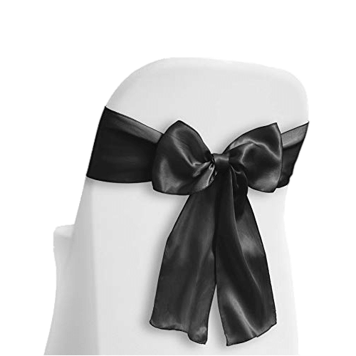 chair tie back satin